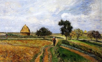  road Obras - La antigua carretera de Ennery en Pontoise 1877 Camille Pissarro paisaje